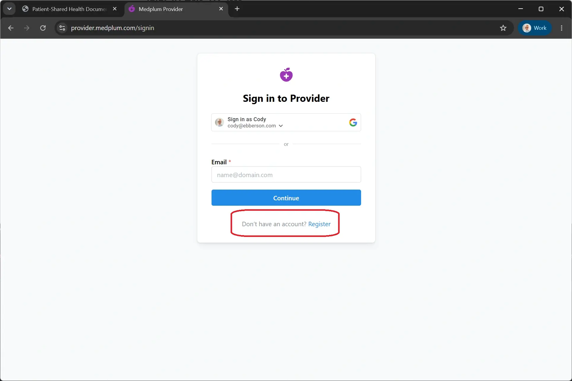 Provider Sign Up
