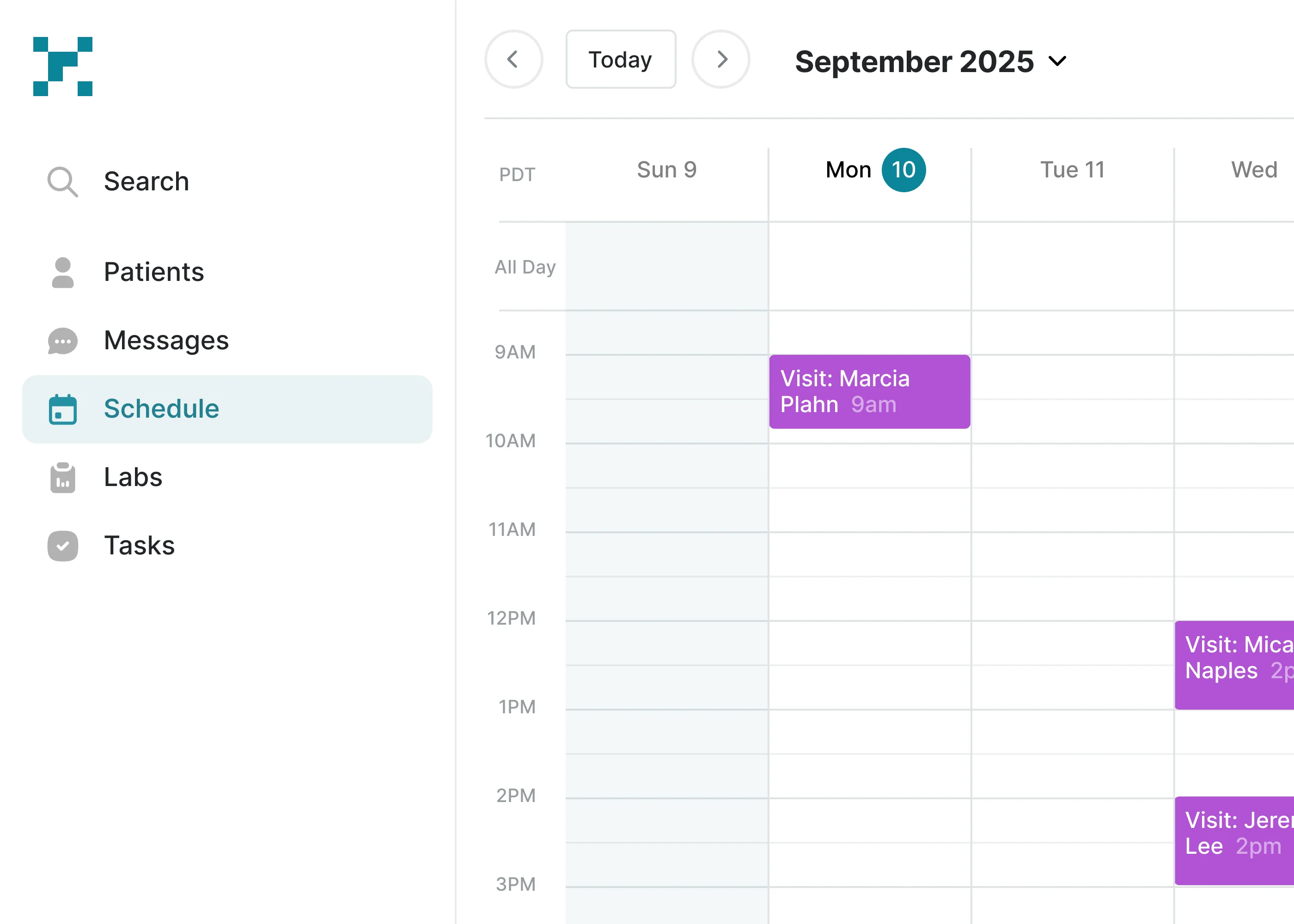 A custom scheduling app built on Medplum